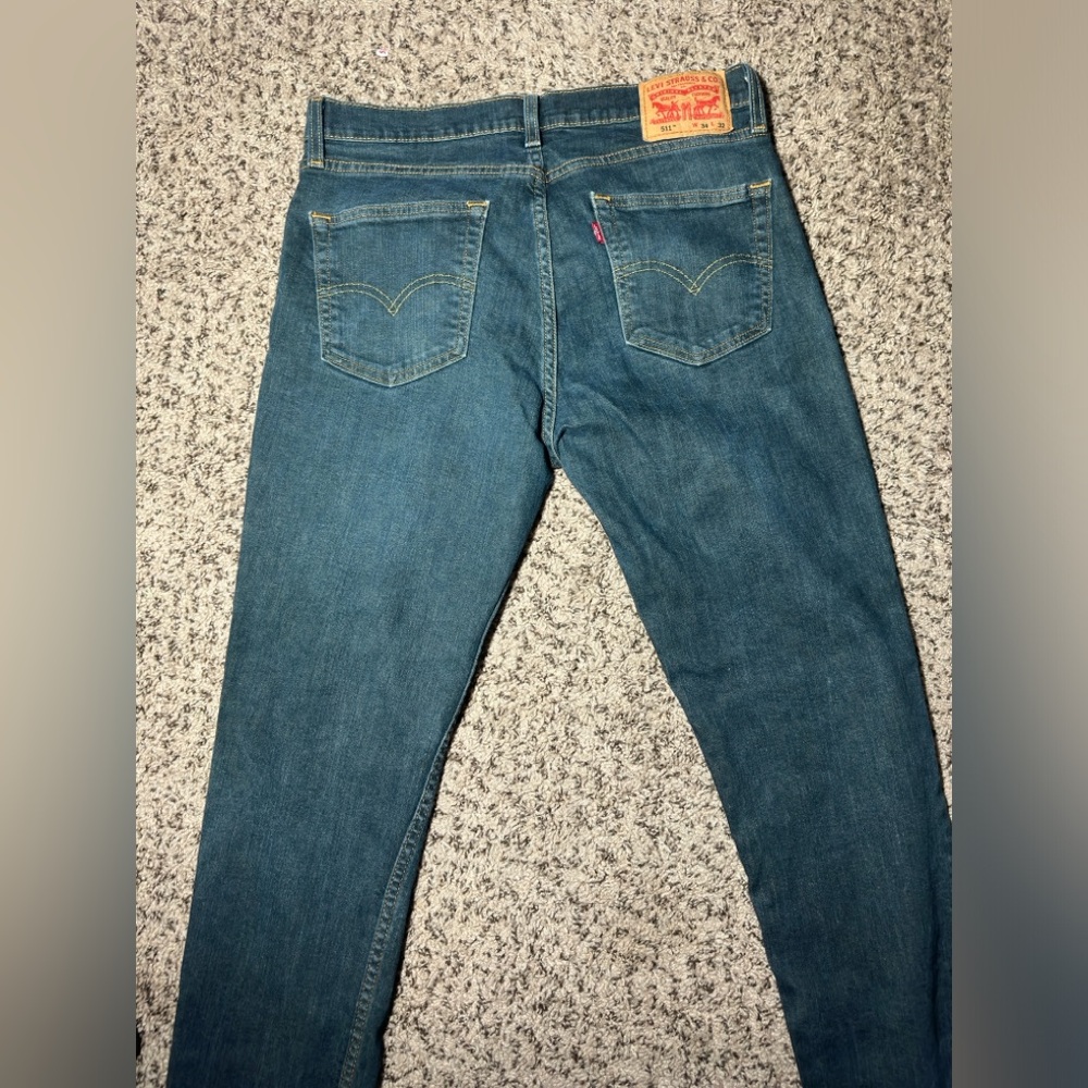 Levi's 511 Slim Fit Jeans Men’s 34x32 Medium Wash Stretch Denim